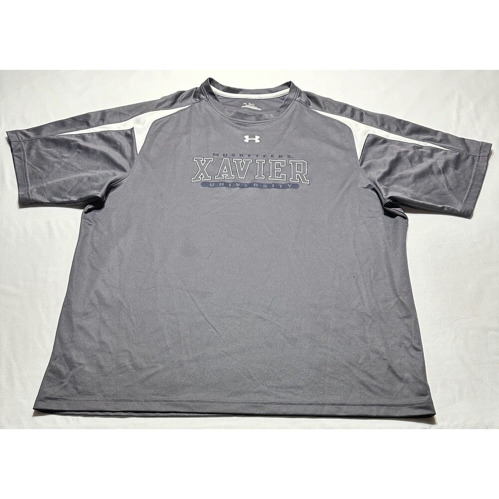 Xavier University Under Armour HeatGear Shirt Mens XL Musketeers *READ SPOTS
